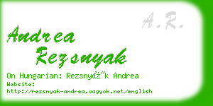 andrea rezsnyak business card